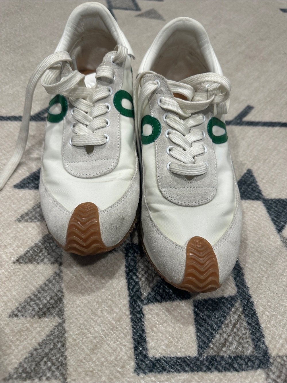 Loewe green and white suede sneaker - Picture 2 of 4